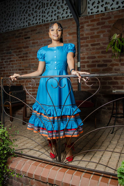 Qhawekazi Turquoise Mbhaco Dress