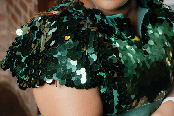 Emerald Green Sequin Top