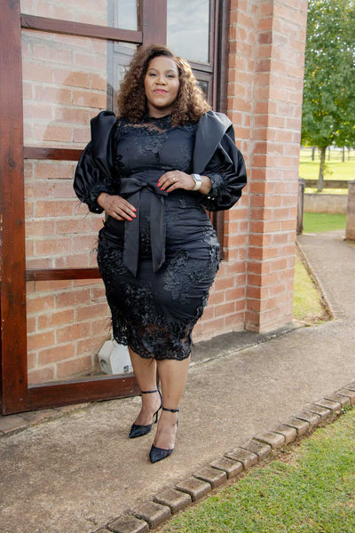 Qhawekazi Black Lace Dress