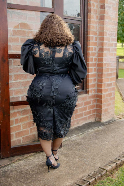 Qhawekazi Black Lace Dress
