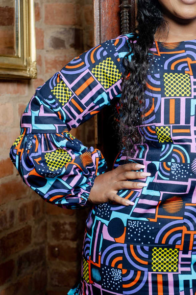 Vibrant African Print Midi