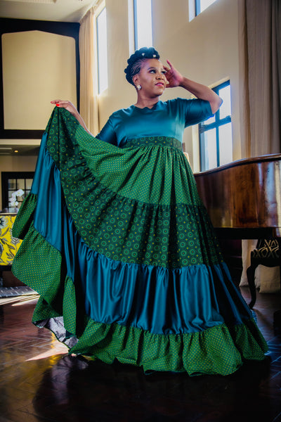 Nobuhle Shweshwe Maxi Dress