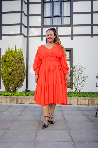 Orange Georgette Dress