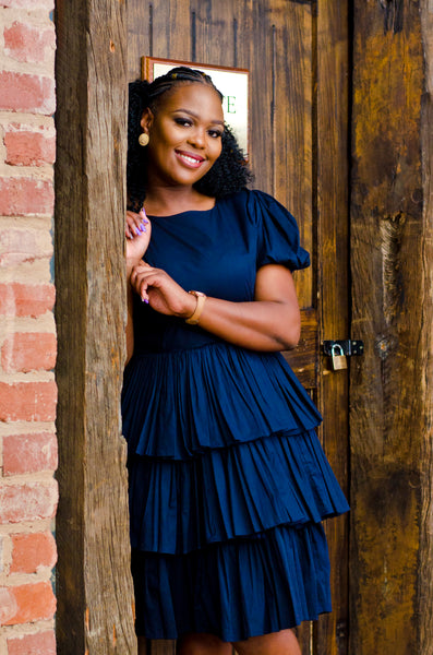 Thethi Dress in Navy