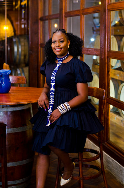 Thethi Dress in Navy