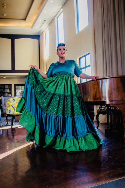 Nobuhle Shweshwe Maxi Dress