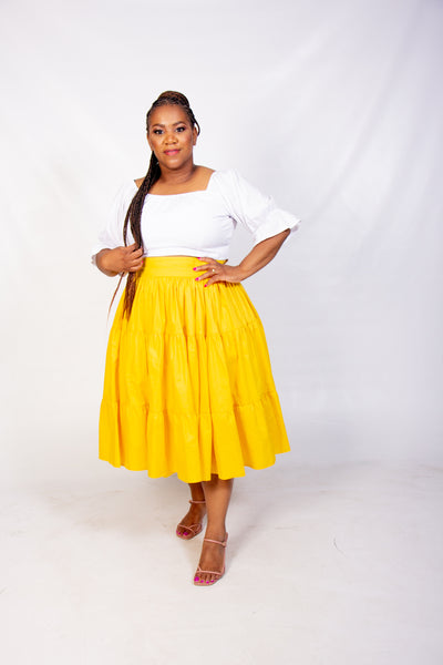 Yellow Cotton Skirt