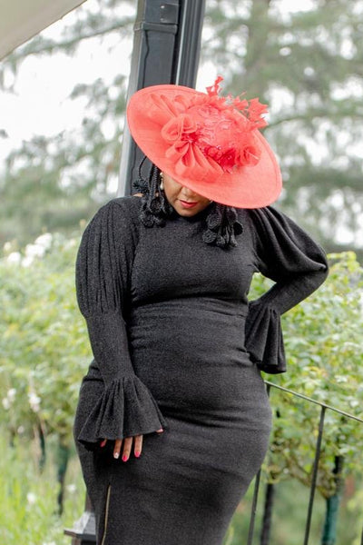 Red Wide Brim Hat