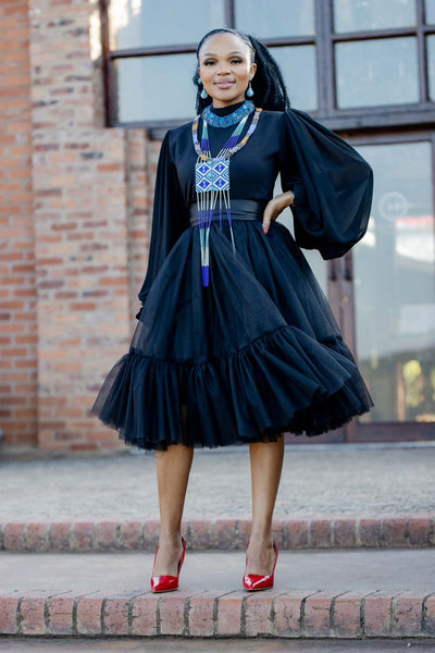 Black Puff Sleeve Blouse