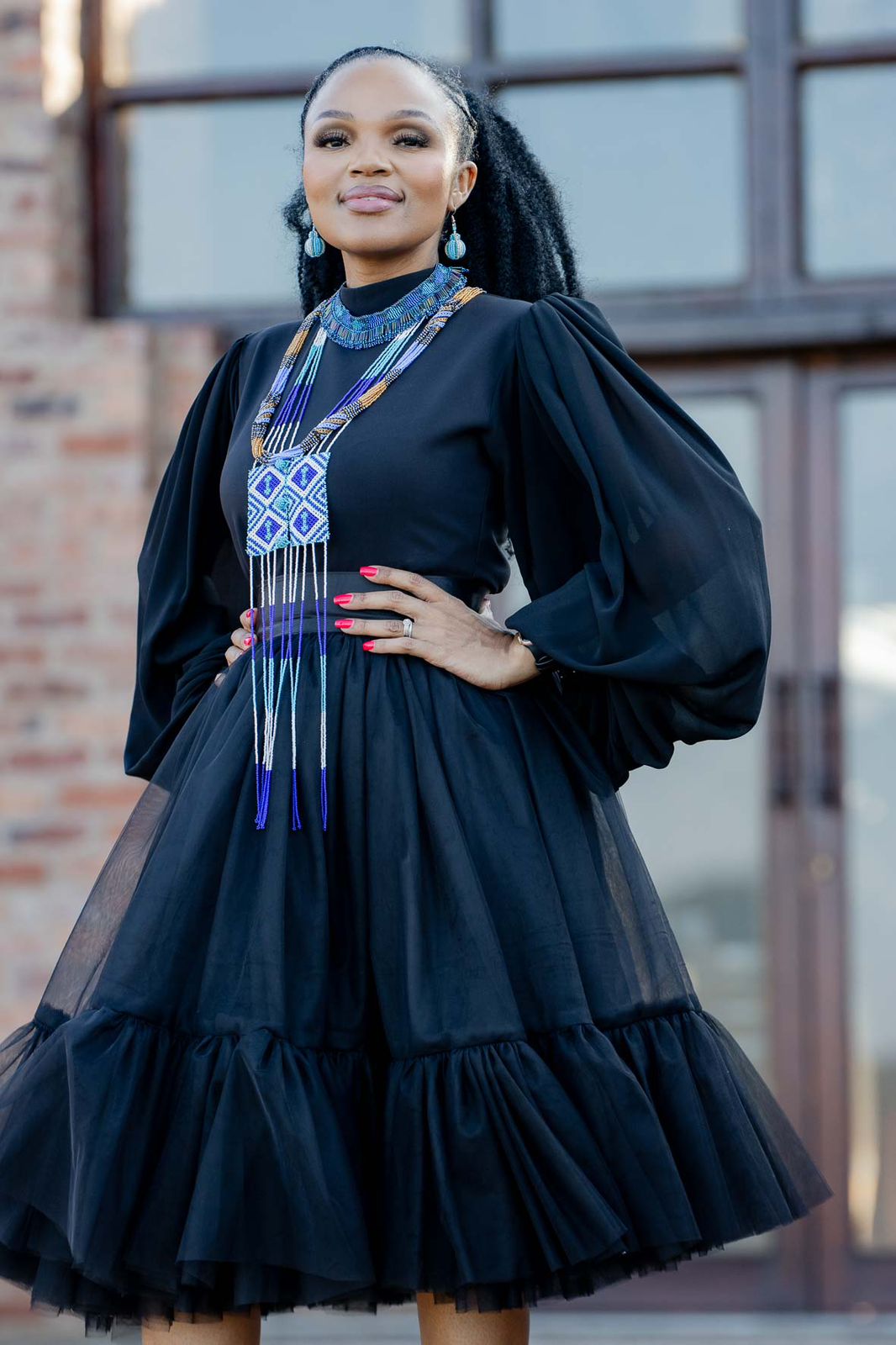 Black Puff Sleeve Blouse