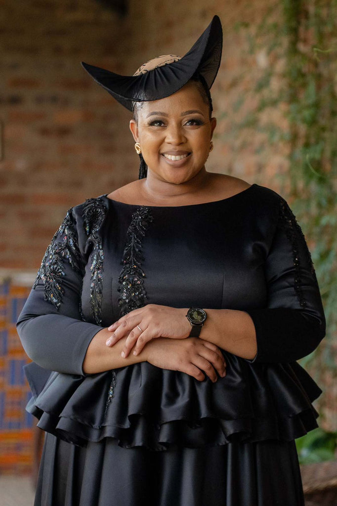 Black Peplum Midi Dress QhawekaziStyles Black Peplum Midi Dress QhawekaziStyles