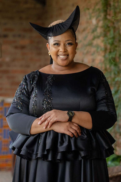 Black Peplum Midi Dress