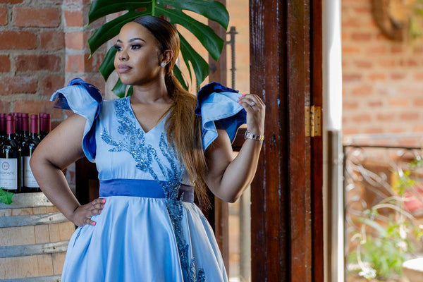 Celeste Blue Midi Dress