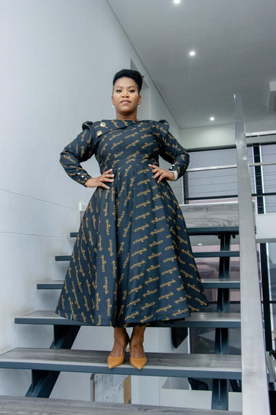 Qhawekazi Signature Print Midi
