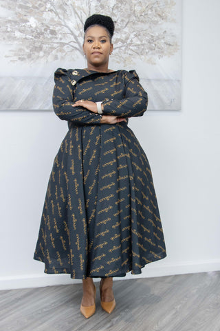 Qhawekazi Signature Print Midi
