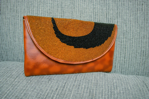 Beaded Leather Clutch Collection