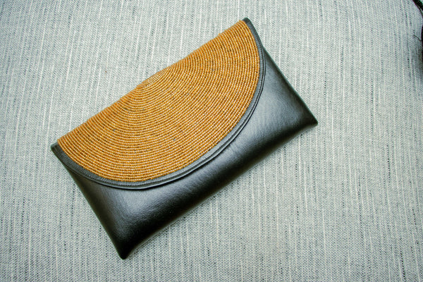 Beaded Leather Clutch Collection