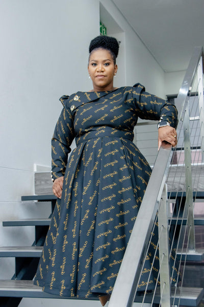 Qhawekazi Signature Print Midi