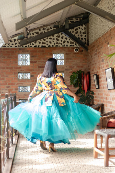 Turquoise Maxi Tutu Skirt