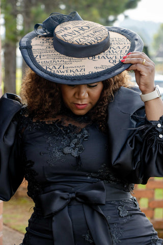 Wide Brim Qhawekazi Print Hat
