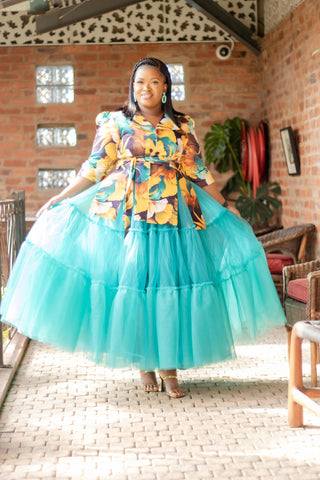 Turquoise Maxi Tutu Skirt
