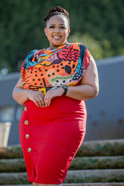 Red Signature Print Dress