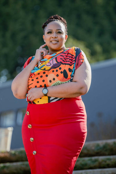 Red Signature Print Dress