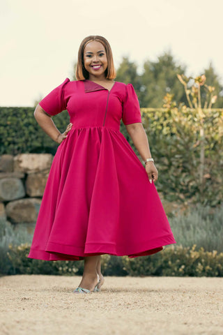 Qhawekazi Magenta Midi
