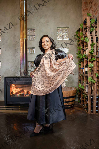Nude Qhawekazi Branded Scarf