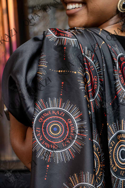Charcoal Grey Qhawekazi Branded Scarf