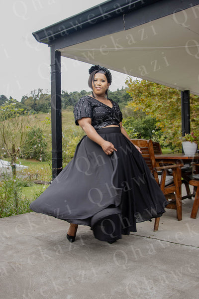 Black Chiffon Skirt