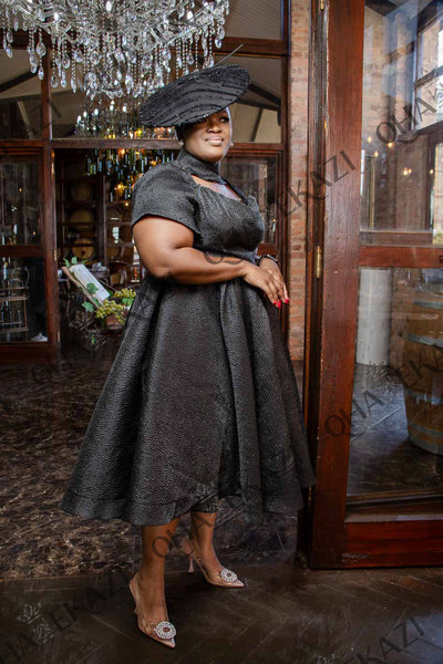 Black Brocade Dress