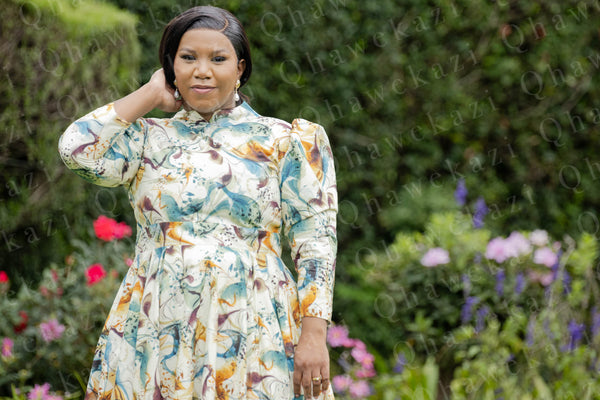 Printed Poplin Dress