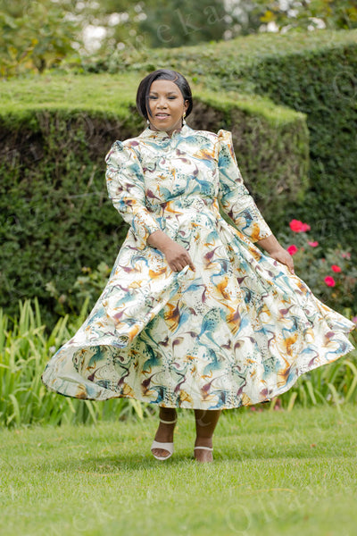 Printed Poplin Dress