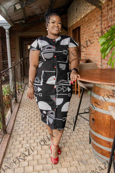 Monochrome Shirt Dress