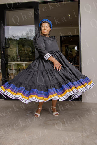 African Print Flare Midi  QhawekaziStyles