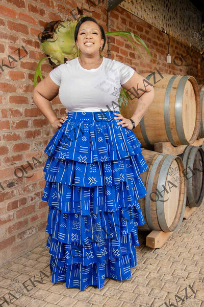 6 Layer Royal Blue Skirt