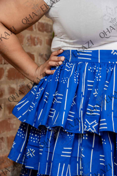 6 Layer Royal Blue Skirt