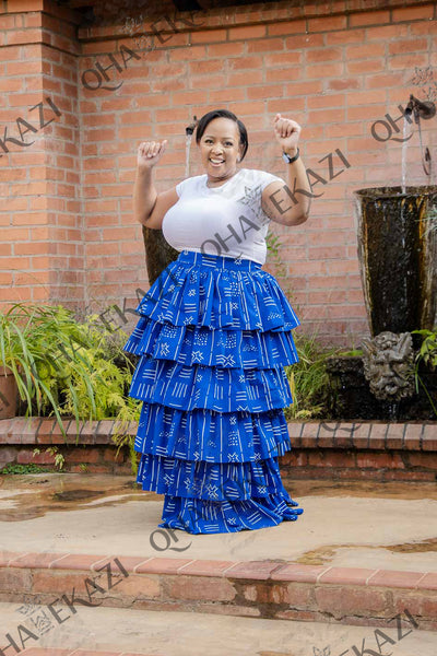 6 Layer Royal Blue Skirt