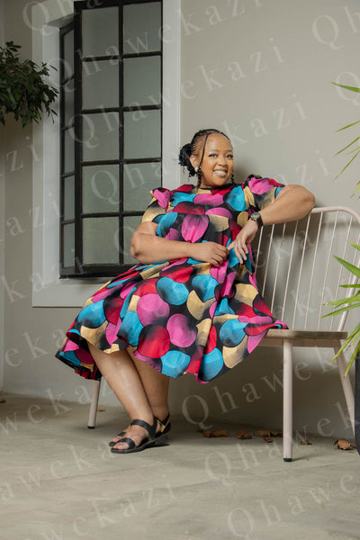 African Print Flare Dress