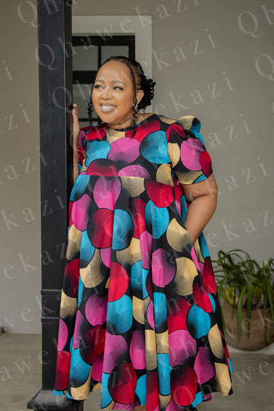 African Print Flare Dress