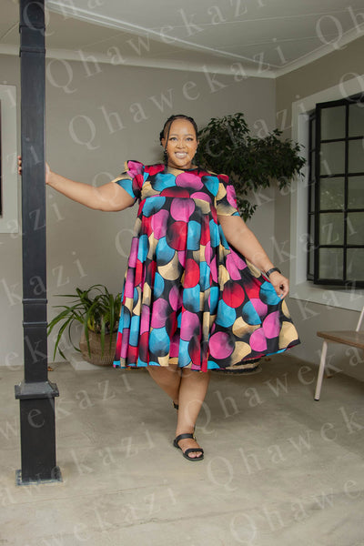 African Print Flare Dress