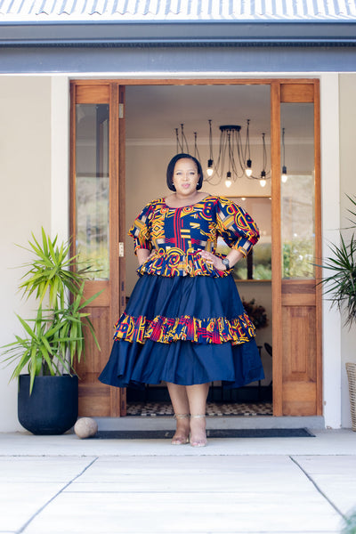 Tiered Peplum Ankara Dress