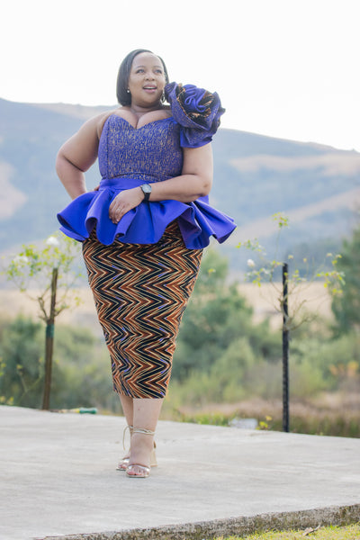 Zigzag Print Pencil Dress