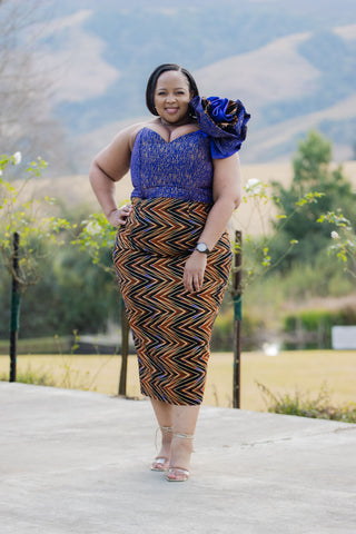 Zigzag Print Pencil Dress