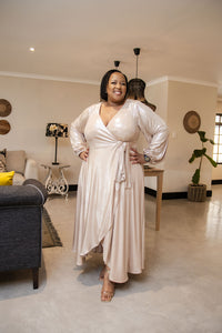 Nandi Rose Gold Metallic Dress