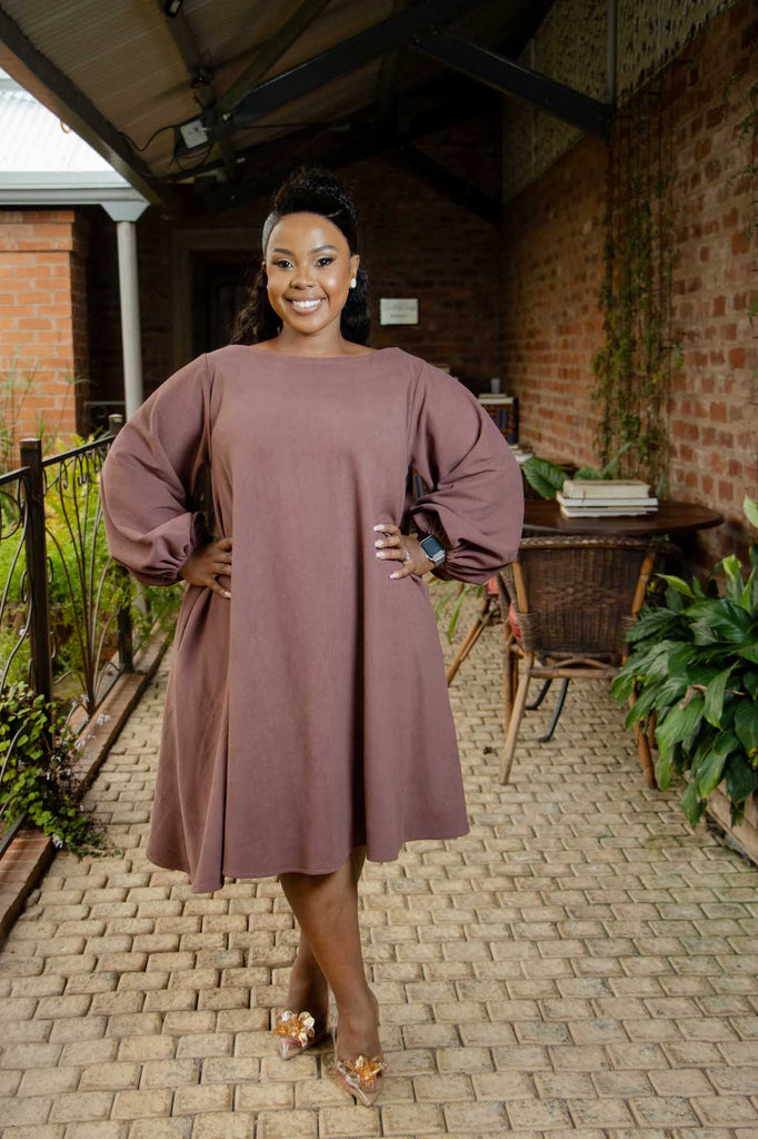 Dusty Mauve Dress QhawekaziStyles Dusty Mauve Dress QhawekaziStyles