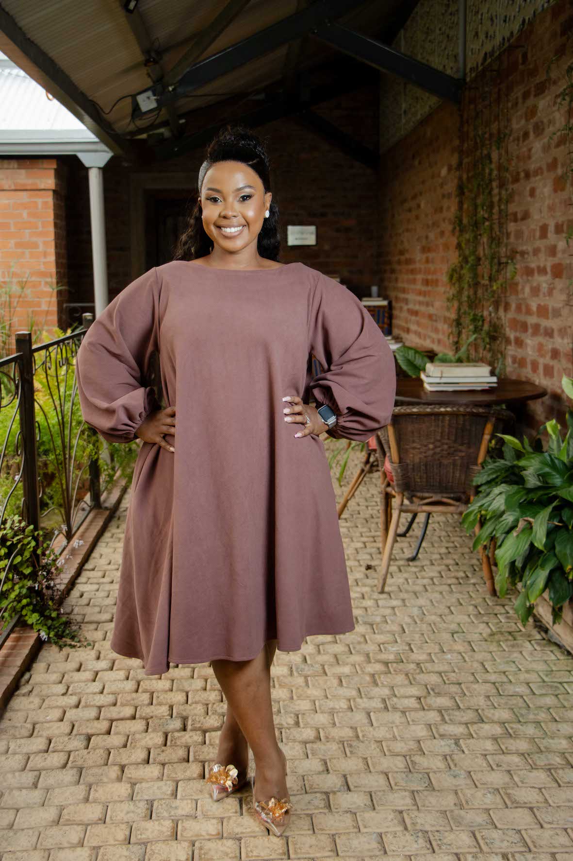 Dusty Mauve Dress QhawekaziStyles Dusty Mauve Dress QhawekaziStyles