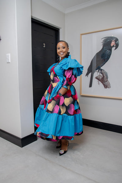 MaNzama Turquoise Pinafore