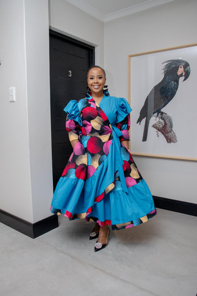 MaNzama Turquoise Pinafore